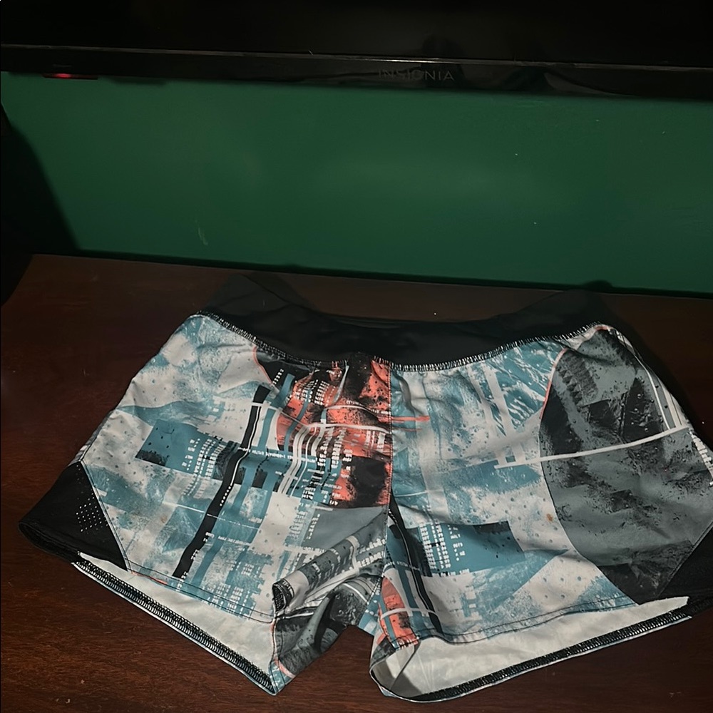 Reebok Black and Teal Speedwick Shorts